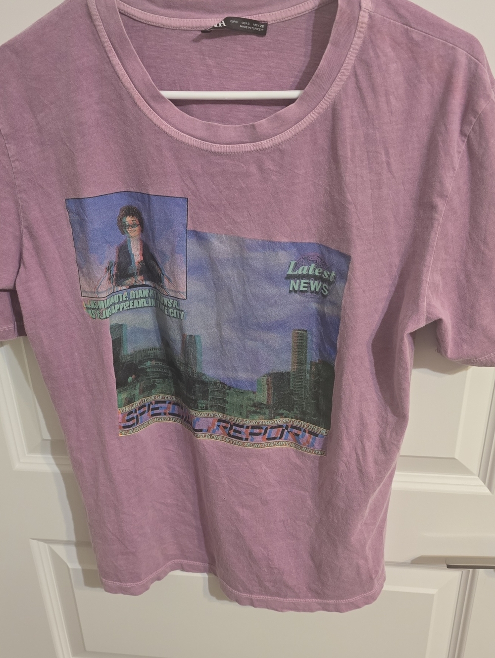 Zara Lavender Graphic Short Sleeve Tee